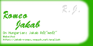 romeo jakab business card